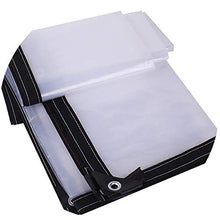 LXHONG Tela Cerata Trasparente Resistente, Telo in PVC Spesso 0,12 Mm，Telone Trasparente Impermeabile con Occhielli，A Prova di Vento Facile da Piegare per Serra di Piante Tetto，Personalizzabile