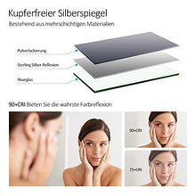 EMKE Specchio da bagno a LED, 50 x 70 cm, con illuminazione, 6500 K, bianco freddo, specchio da parete con interruttore touch + antiappannamento, IP44, risparmio energetico A++