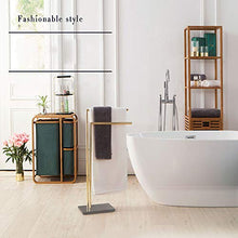 Wing Portasciugamani piantana portasciugamani da Terra Acciaio Inox Bagno Metallo Porta Asciugamani con Base in Marmo, H90 cm