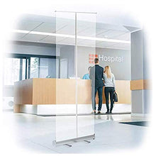 LHDQ 80x200cm Rullo Protettivo Trasparente Trasparente per Striscione Pellicola filtrante Trasparente e Supporto in Alluminio, Protezione da starnuto