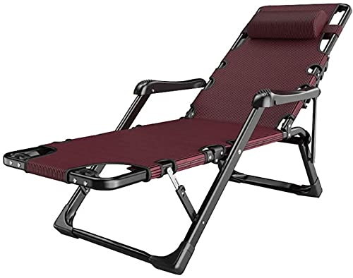 JFFFFWI Sedia Pieghevole Lettini Prendisole Reclinabili Lettini da Esterno Sedia Heavy Duty, Sedia da Giardino Pieghevole reclinabile con poggiapiedi, Sedie a Sdraio con portabicchieri