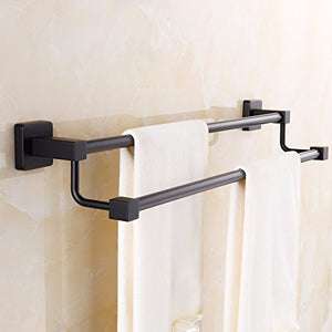 MBYW Portasciugamani Moderno e Minimalista Alto carico Portasciugamani Elegante da Bagno Mensola portaoggetti Double Towel Strip, Copper, Wall Mount, Bathroom Storage Shelf, 40CM