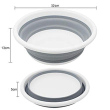 WXCL Lavabo in Silicone Lavabo Rotondo Pieghevole Lavabo per Verdure Lavanderia Lavanderia Contenitore per la casa Vestiti Cucina per Verdure Contenitore da Bagno, Grigio