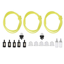 Rockyin 1.5 Metri 3 diametri del Tubo Tubo Carburante con Snap in Primer Bulb, Filtro Carburante Fit for Zama Stihl