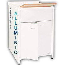 Mobile lavatoio IN ALLUMINIO, per lavanderia e da esterno, PREMIUM, diverse misure, sifone e tavoletta lavapanni in omaggio, bianco, VASCA TOP LINE, moderno. Escelsior (L60 x P60x H83)
