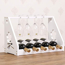 FYLHX Moderno Legno Cremagliera del Vino Freestanding 5-7 Bottiglia Controsoffitto Impilabile Cremagliera del Bicchiere di Vino Casa Cucina Bar Armadietto Ristorante Decorazione Cremagliera del Vino