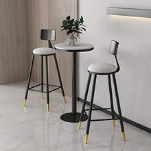 TopJiä Velluto con Schienale Sgabelli da Bar 65cm,Sgabello da Bar con Poggiapiedi Moderni Bar Seggiolone,seggiola da Bar Domestico Girevole Sedia,portante di Carico 150kg,Nero