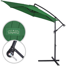 Kingsleeve Ombrellone a Braccio Ø330cm manovella Idrorepellente Alluminio Parasole Giardino Verde