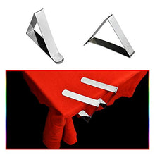 Bayda - 4 clip per tovaglia in acciaio inossidabile, pinze per copertura del tavolo, riutilizzabili, antiriflesso, supporto per tovaglia per picnic