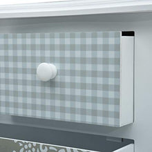 SKM Credenza con 4 Cassetti Bianca e Grigia 65,5x35x68 cm in MDF