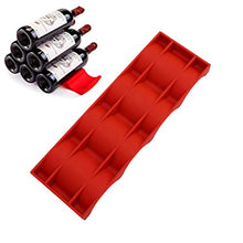 Yardwe Bottiglia E Lattina Impilatore Frigorifero in Silicone Bottiglie di Birra Impilatore Cremagliera Porta Bottiglie di Vino Organizzatore Soda può Organizer Mat per Cucina