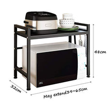 LYM &ripiano di stoccaggio Ripiano for Forno a microonde, Ripiano for Cucina a Scomparsa Ripiano for spezie Forniture for Cucina Ripiano for riporre -2 Strati Scaffale di Finitura