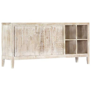 FAMIROSA Credenza 160x40x76 cm in Legno Massello di Mango