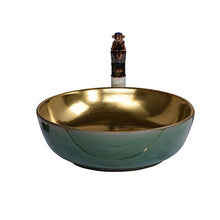sopra Il Bacino del contatore Retro lavabo Rotondo della Fase Bacino Americano Lavabo di Arte Ceramica Europea (43x13cm) Lavabi