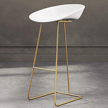 MYAOU Sgabelli da Bar con Struttura in Ferro Metallico, Sedile in Materiale PP, sedie da Bar per la casa del Ristorante, Sgabello Alto 65/75 cm di personalità Creativa Fatta a Mano