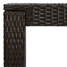FAMIROSA Tavolo da Bar da Giardino Marrone 60,5x60,5x110,5 cm Polyrattan