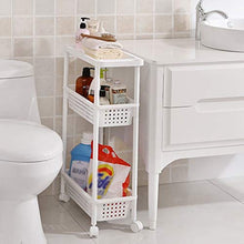 LYM &ripiano di stoccaggio Cuscinetti di Cucina Carrello, Multifunzionale Rack archivi Rimovibili con rotolamento Ruote Bagno dell'organizzatore del Supporto di archiviazione Scaffale di Finitura