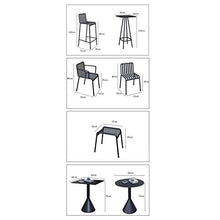 Tavolo e sedia da balcone in ferro battuto combinazione tavolo e sedia per il tempo libero terrazza patio esterno, kit da bistrot da tavolo per seggiolone, usato per giardino / prato / piscina