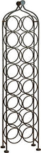 Biscottini Porta Bottiglie in Ferro battuto Finitura Nera Anticata L24xPR12xH105 cm