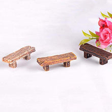 QULONG Ornamenti da Giardino Esterno Micro Paesaggio Romantico Artigianato Resina Doppio Sgabello Panca Arredo Figurine da Giardino - Nero