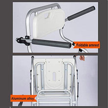 JXING Sedili da Doccia, Sedia da Doccia con Ruote Sedia da Doccia Portatile da Bagno, Sgabello da Bagno per Anziani con Bracciolo Posteriore Sedile Piatto Sgabello da Doccia