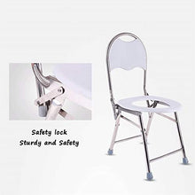 Sgabello da bagno Pieghevole doccia / vasca da bagno in acciaio inox Sgabelli Commode sedia doccia Sedile Sgabello con schienale Corridoio Sedia for anziani / disabili / donne incinte Anti-Slip Mats D