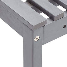 Tidyard Panca da Giardino ad Angolo Grigia 140 cm Legno Massello Acacia,Panca Giardino,Panca Giardino Esterno,Utilizzato in Giardini, Cortili, Terrazze, Soggiorni