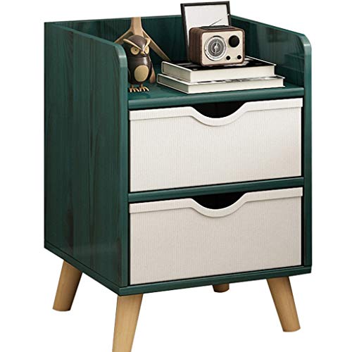 Comodini Nordic Comodino Comodino in Legno con cassetto dell'organizzatore Governo di immagazzinaggio Moda Mini Desk Camera Tavolini Creativo Comodini Letto (Color : Green)