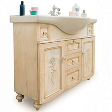 Shop Chic Arredo bagno color avorio decapè 105cm con specchio a pensile