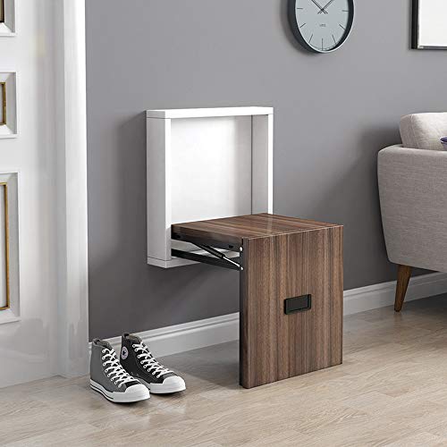 Folding chair Sgabello Cambia Scarpe Pieghevole a Parete, Sedile Ribaltabile Bagno, poggiapiedi, Sedia Pieghevole Invisibile, fasciatoio in Legno massello