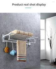 Spazio pieghevole Asciugamani in alluminio Asciugamani in alluminio Scaffale da bagno Scaffale da bagno Asciugamani da bagno Asciugamani con scaffale portasciugamani Bagno portasciugamani da bagno