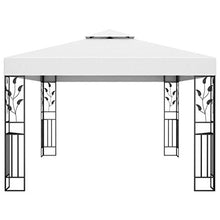 Tidyard Gazebo con Tetto Doppio, Gazebo da Esterno, Tenda da Festa 3x4 m Bianco,Resistente agli Agenti atmosferici, Facile da Montare