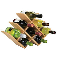 mDesign Scaffale per Bottiglie di Vino e Birra – Pratico portabottiglie in Legno – Organizer in Legno per 8 Bottiglie – Color Naturale