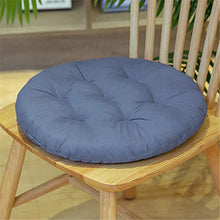 SWECOMZE Set di 2 cuscini per sedia, 40 x 40 cm, per ufficio, pavimento, balcone, giardino, cuscino per sedia, per interni ed esterni, Chair Cushion (grigio, blu, rotondi)