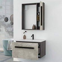 Set di Mobiletti Specchio e Lavabo Mobile Bagno e lavabo Bagno Bagno Bagno Appartamento in Legno Senza lacca (Color : Gray, Size : 47x61x40cm)