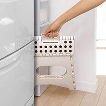 huixu Sgabello Pieghevole Leggero per Bambini o Adulti Sedia Portatile sicura in plastica con Maniglie Sgabello da Bagno Antiscivolo