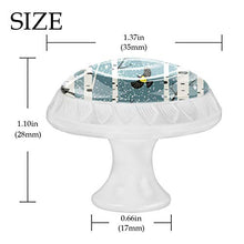 Uccelli invernali 4 PCS Pomelli per Porta, Pomolo per Mobile, Pomelli per Mobili con Viti, Maniglia per Armadietto, Pomelli per Porta, Pomelli per Cassetti per Porta, Armadio, Cassetto e Credenza