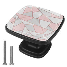 Sfondo geometrico oro rosa Pomelli per Porta Set di 4 Pomelli per Mobili Manopole per Cassetti Cucina Armadio Vetro