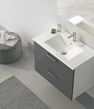 Randalsa Mobile Nexo 80 cm | Grigio | 81 x 81 x 46 cm | Mobile con 2 cassetti + lavabo in Ceramica