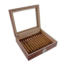 ZLMMY Humidor Humidor for sigari in Quercia con umidificatore e sigari igrometro, Design in Legno Resistente ed Elegante, Interni Funzionali di Fascia Alta Perfetti for 30 sigari