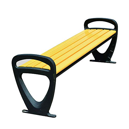 Panca da Giardino In Alluminio Pressofuso Panchina da Giardino,Panchina In Legno Massello Anticorrosivo,Senza Schienale Panca Resistente Alle Intemperie，Può Ospitare 2-3 Persone，Per Sedie da Portico