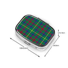 Scatola quadrata per pillole Macintosh Caccia Tartan alla moda pillola organizer da viaggio per pillole integratori vitamine