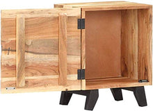H-CAR Comodino Comodino Comodini Finitura Laterale Tavolo per Cameretta 40x30x51 Cm Legno Massello di Acacia