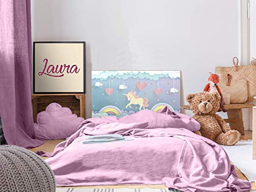 Oedim - Testiera per Bambini Unicorn in PVC, 115 x 60 cm, Disponibile in Varie Misure, Leggera, Elegante, Resistente ed Economica