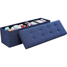ASDFGHJKL Pieghevole di Stoccaggio Ottomano, Facile da Pulire Versatile Storage Box con Bagagli Resto del Piede Sgabello Sedile per Economia di Spazio