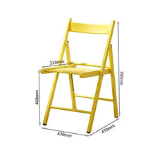 zvcv Sedia Pieghevole Sedia Pieghevole Sedia da Tavolo da Pranzo Sedia da Cucina Schienale Sedia da Campeggio per caffè all'aperto (Giallo)