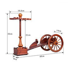 MTBH PMTBHElegante portabottiglie in Legno con Supporto in Vetro per Artigianato da Tavolo portabottiglie espositore da Cucina in Stile Antico Regalo