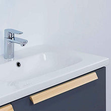 Randalsa Mobili LAGOM 100 cm | Grigio Antracite Opaco | Mobili 100 x 60 x 45 cm + Bacino Destro + Piedi