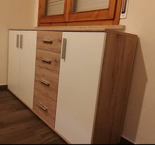 AVANTI TRENDSTORE - Bea - Comò e cassettiere, in legno laminato e bianco, disponibile in 2 diversi colori e 3 diverse dimensioni (Quercia Sonoma - bianco, 160x82x35 cm)