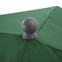 TecTake 800683 - Ombrellone in Alluminio, per Balconi e Terrazzi, Protezione UV 50+, Inclinabile e Regolabile, 200x125x235 cm - Disponibile in Diversi Colori (Verde | No. 403137)